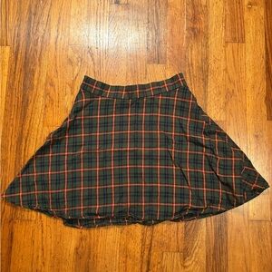Plaid A-Line Skirt